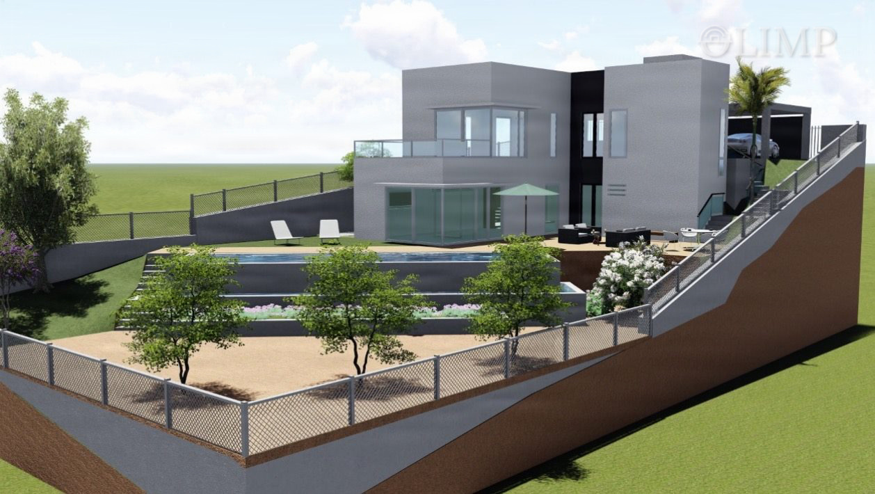 Piscina privada de vivienda de obra nueva en Lloret de Mar