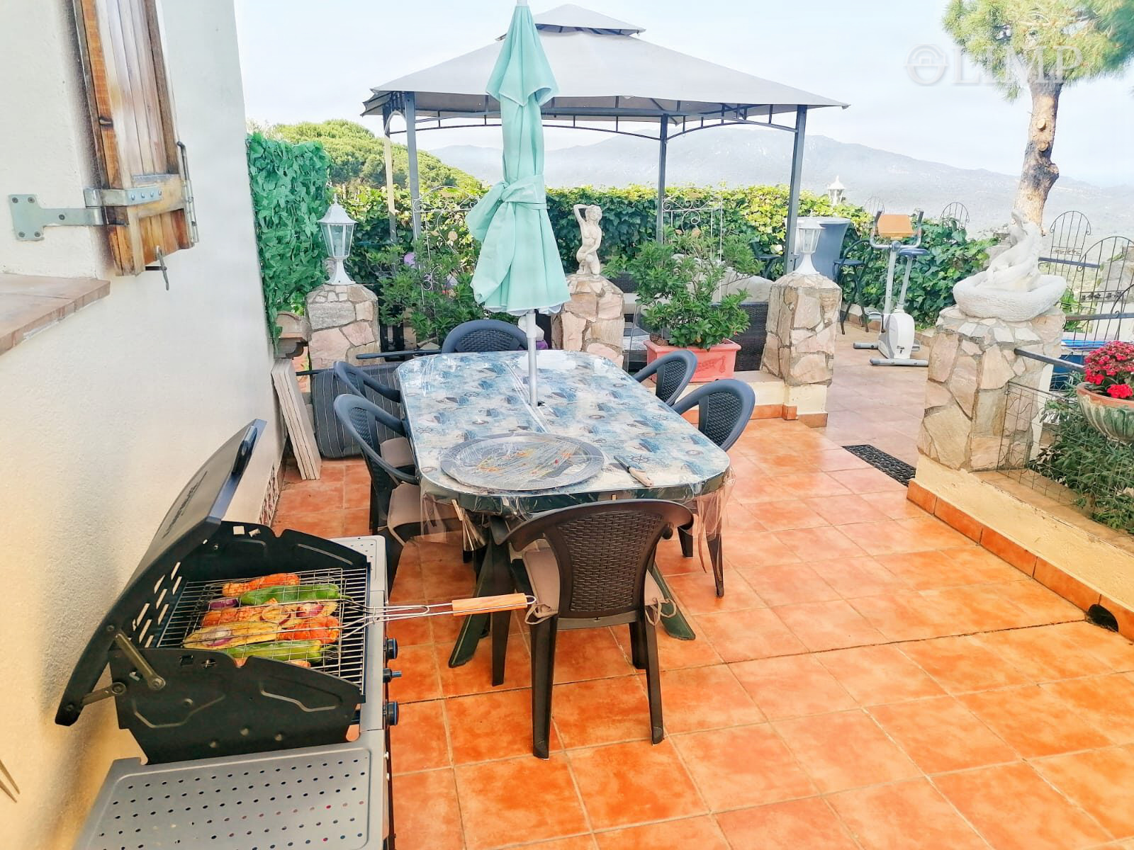 Terraza exterior de la vivienda en Lloret de Mar