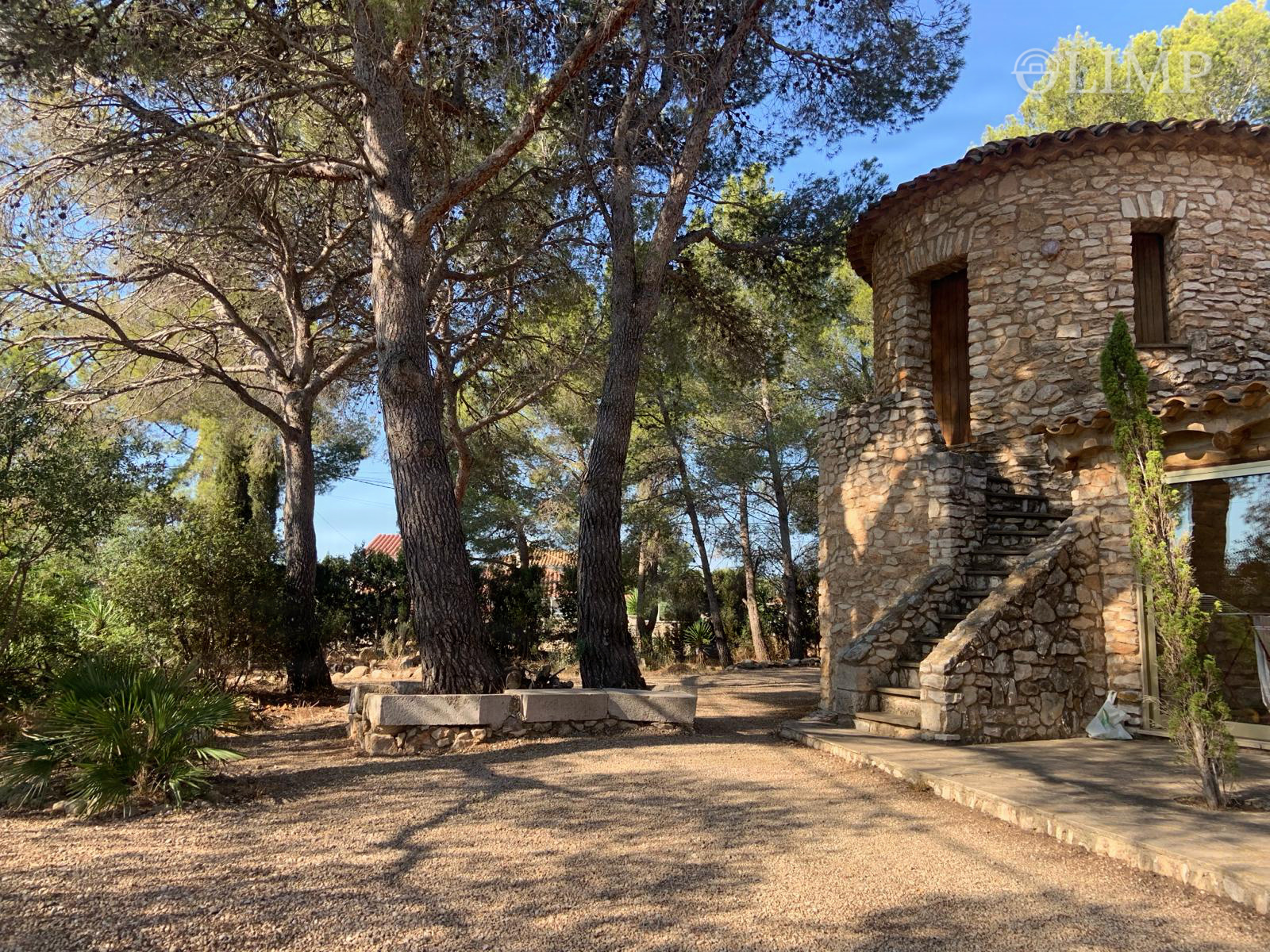 Camino de piedra hacia la casa